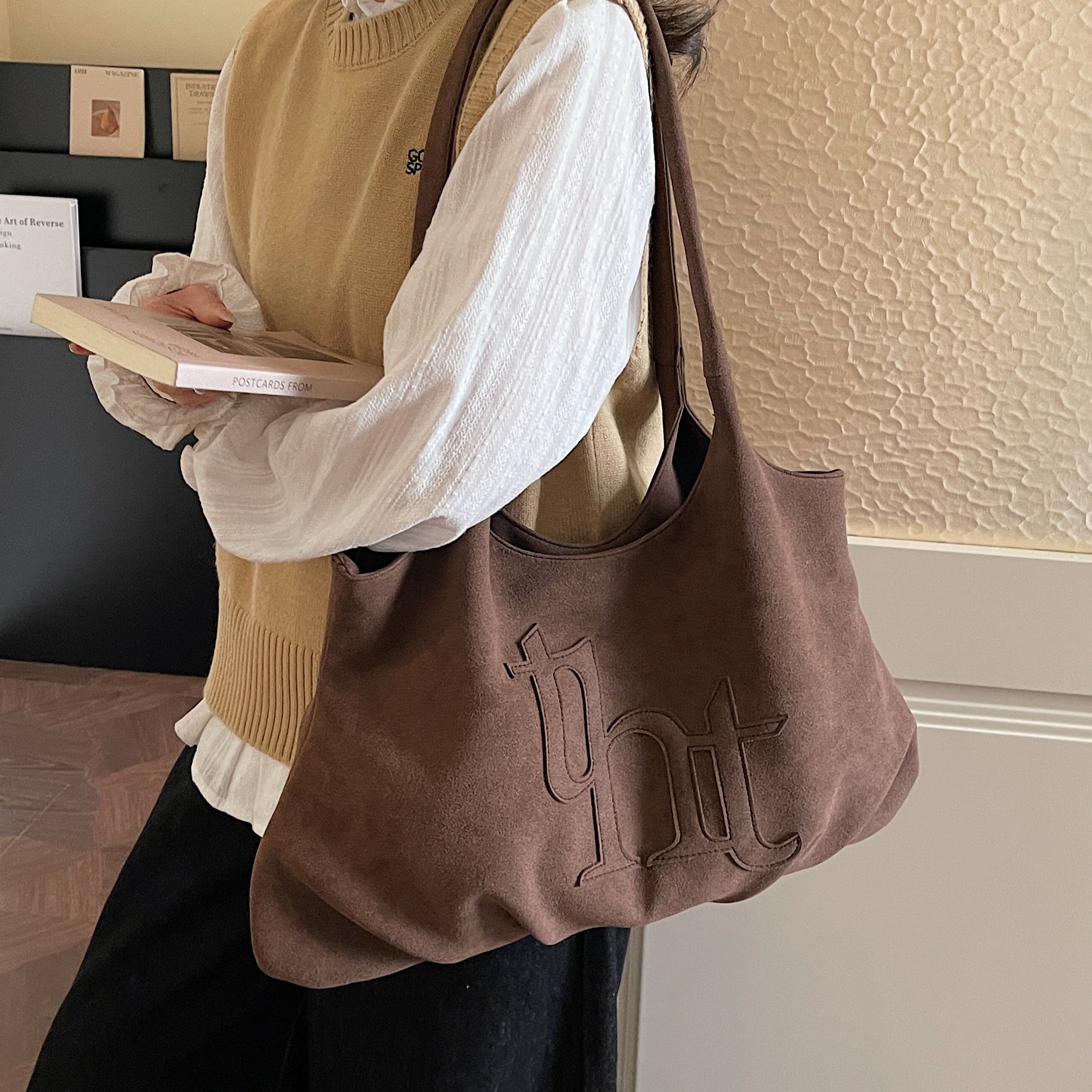 Interior Design Korean Style - Korean Style Suede Ladies Shoulder Bag