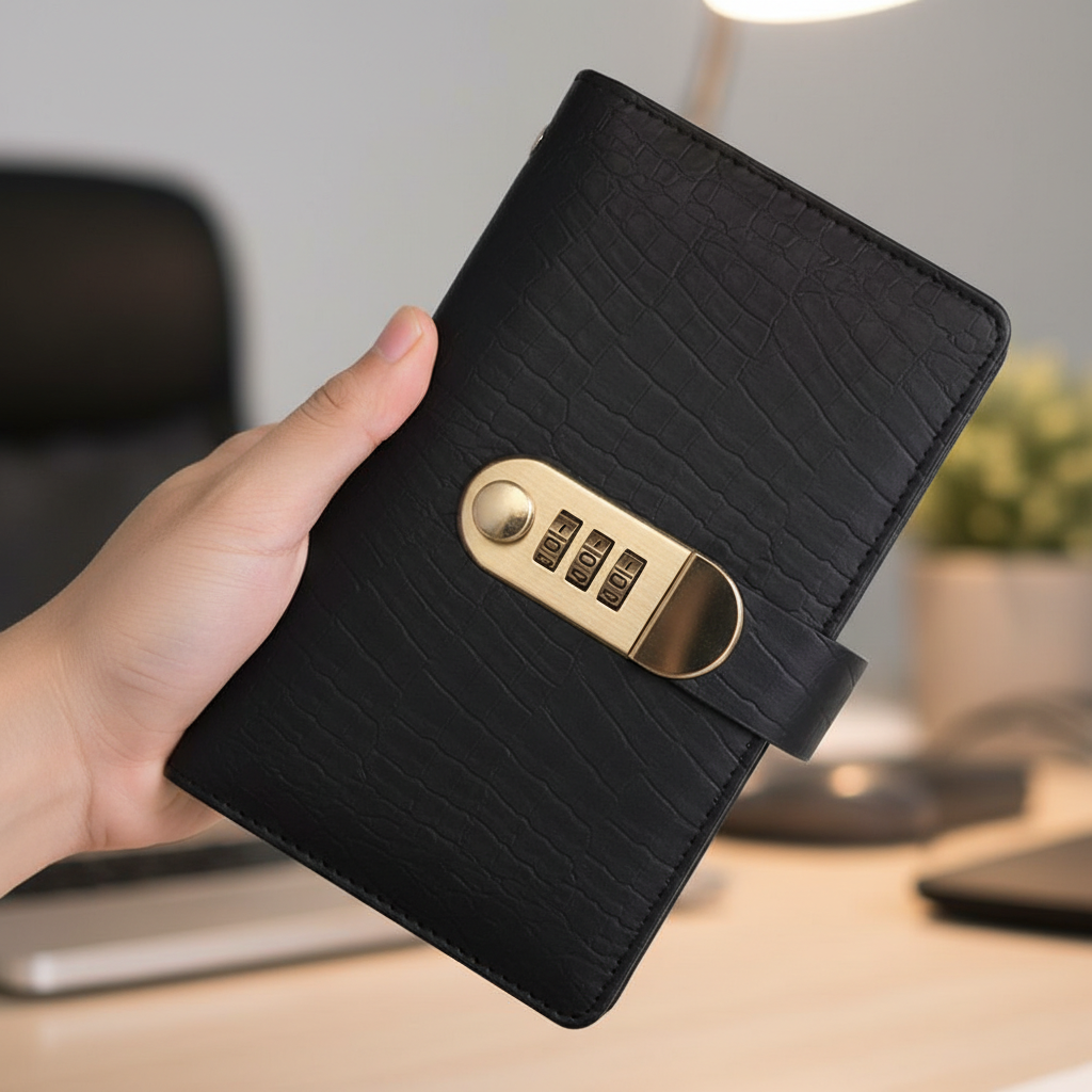 Interior Design Journal - Women Password Lock Cash Saving Book