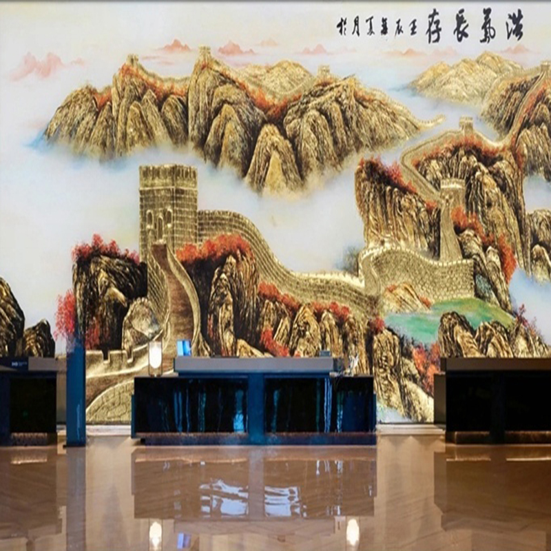 Interior Design With Wallpaper - Custom Watercolor Mural Wallpaper Hand-Painted Art