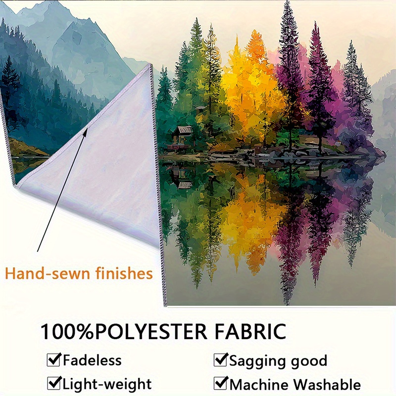 Colorful Forest Lake Wall Mura – Interior Design With Wallpaper Bewertung und Preis