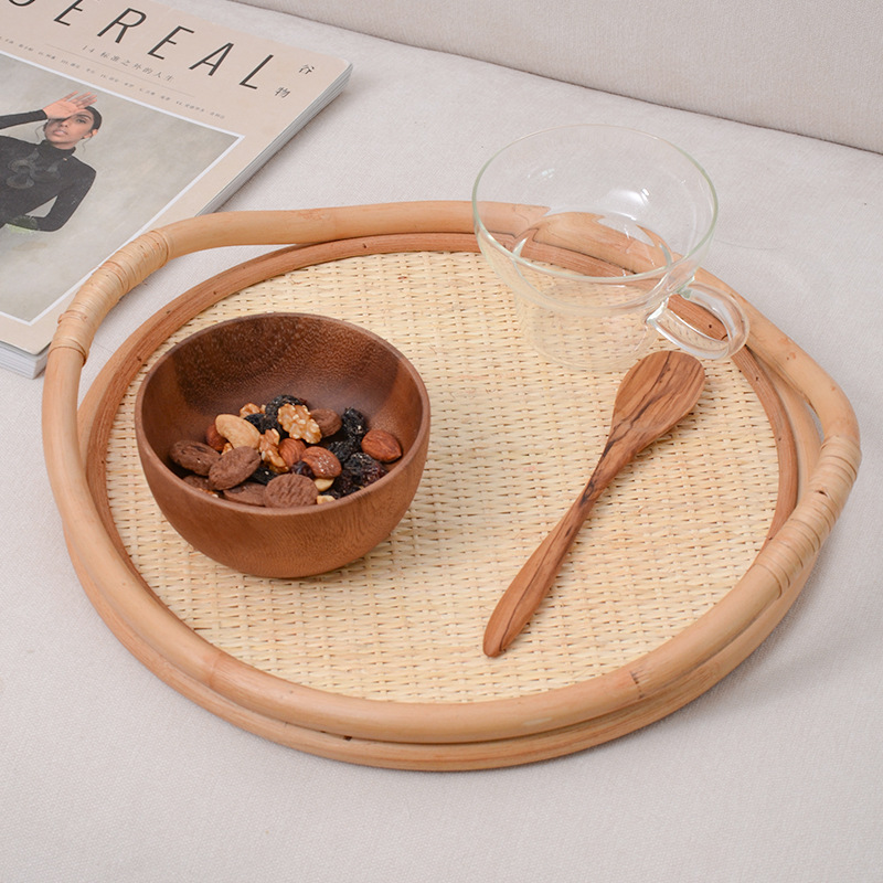 Natural Rattan Woven Tray, Sto – Rattan Tray Handle Bewertung und Preis