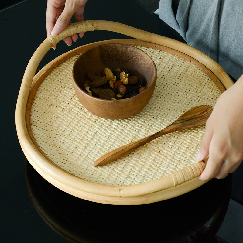 Natural Rattan Woven Tray, Sto – Rattan Tray Handle Bewertung und Preis
