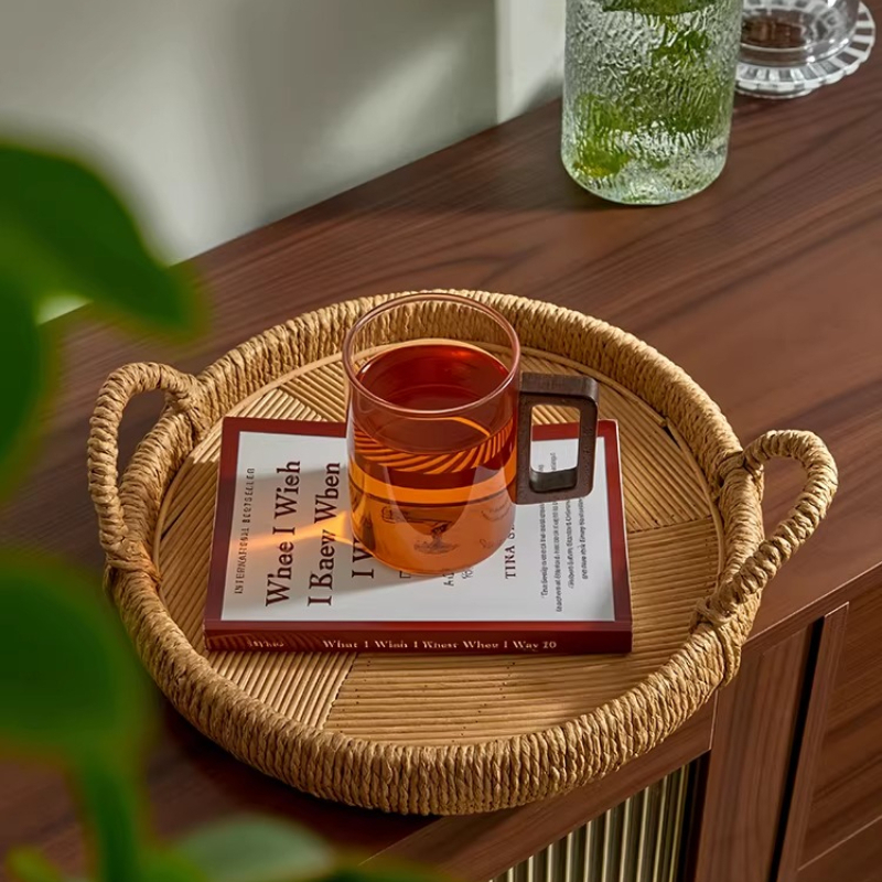 Handwoven Rattan Tray with Han – Rattan Tray Handle Bewertung und Preis
