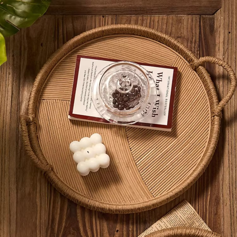 Handwoven Rattan Tray with Han – Rattan Tray Handle Bewertung und Preis