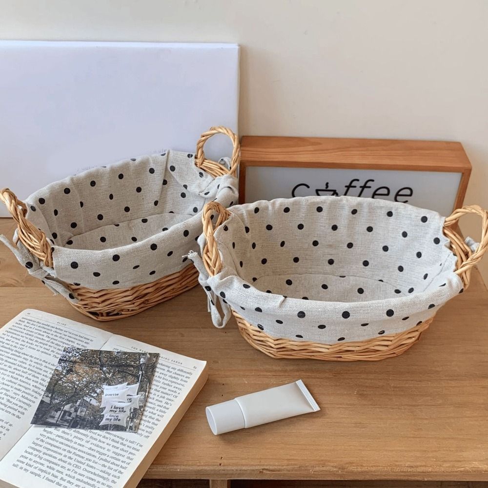 Vintage Fabric Rattan Storage  – Rattan Tray Handle Bewertung und Preis