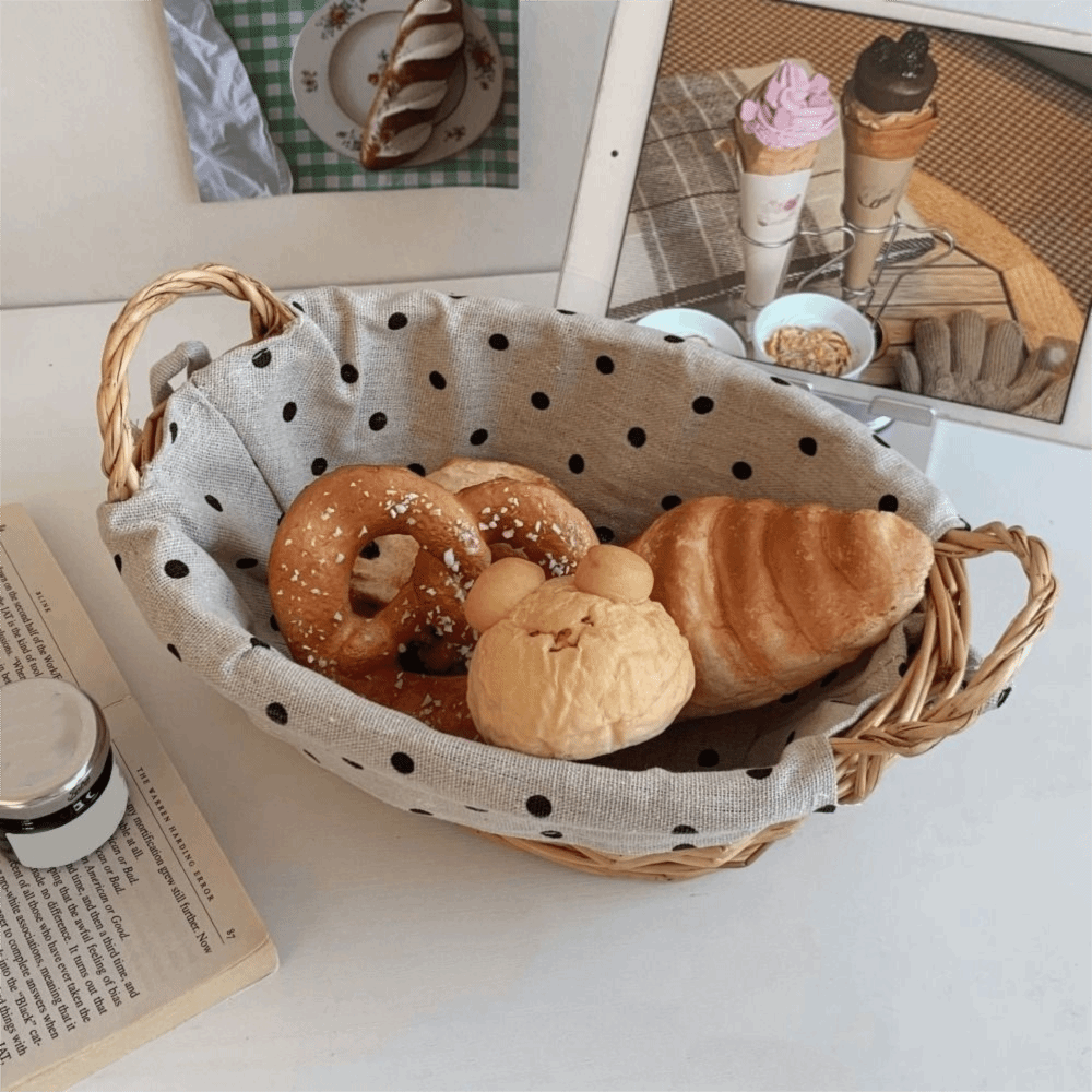 Vintage Fabric Rattan Storage  – Rattan Tray Handle Bewertung und Preis