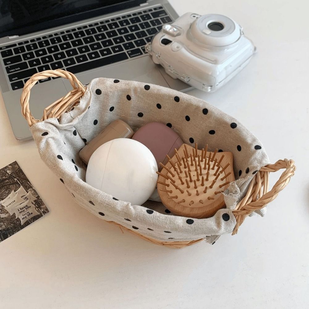 Vintage Fabric Rattan Storage  – Rattan Tray Handle Bewertung und Preis