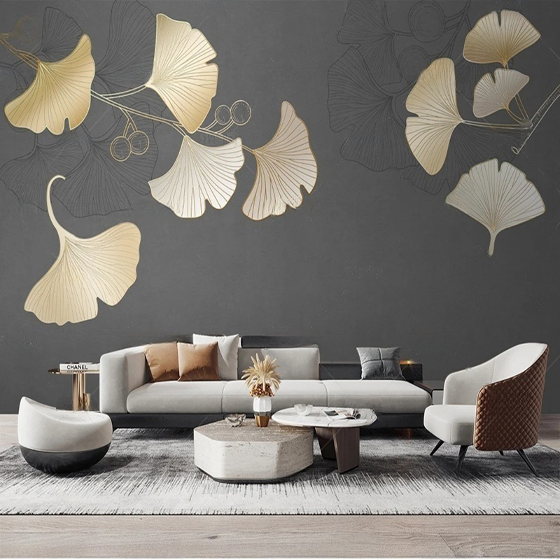 Custom Nordic Style Leaf Print – Interior Design With Wallpaper Bewertung und Preis
