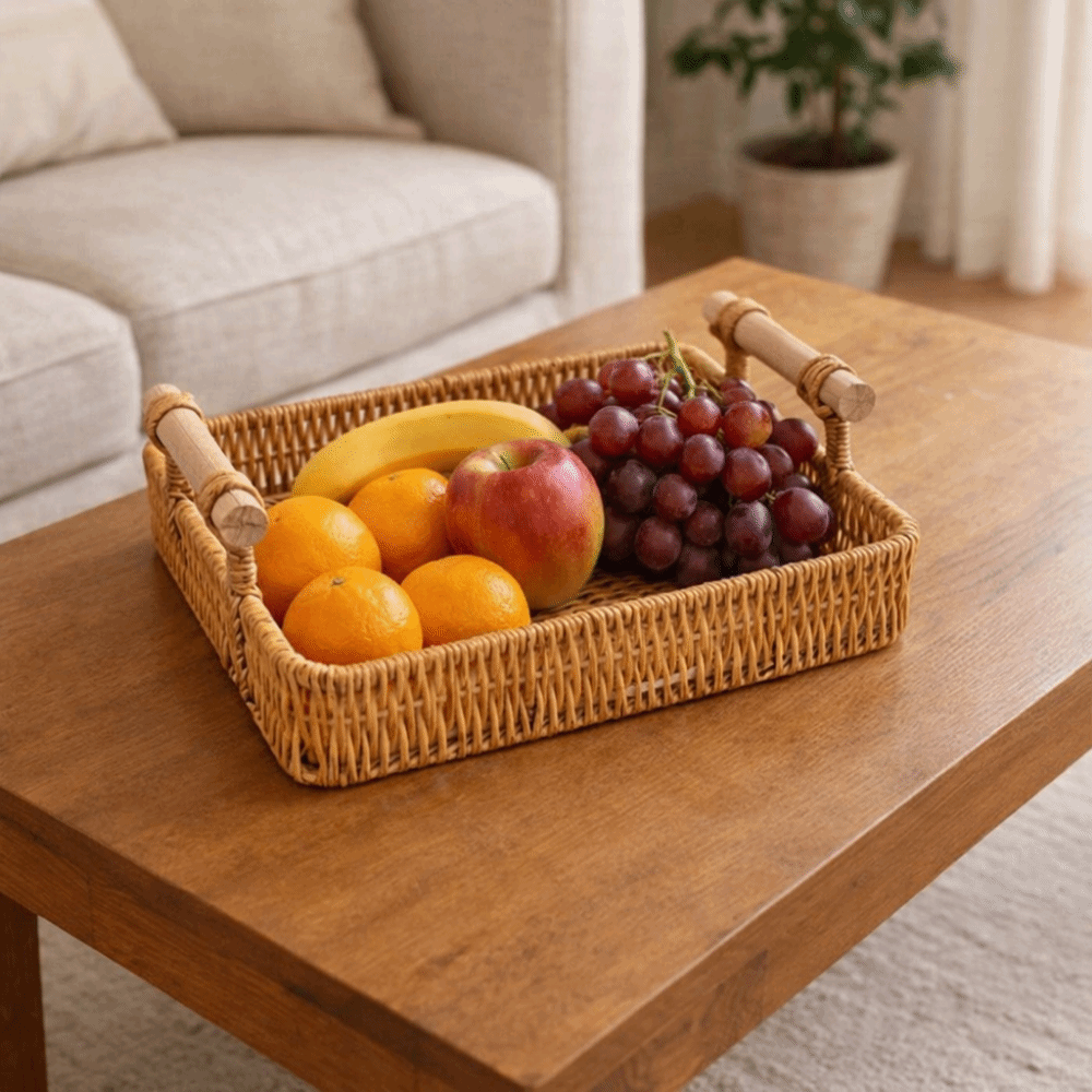 Plastic Imitation Rattan Stora – Rattan Tray Handle Bewertung und Preis