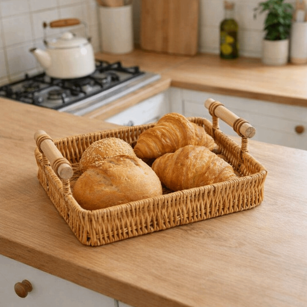 Plastic Imitation Rattan Stora – Rattan Tray Handle Bewertung und Preis