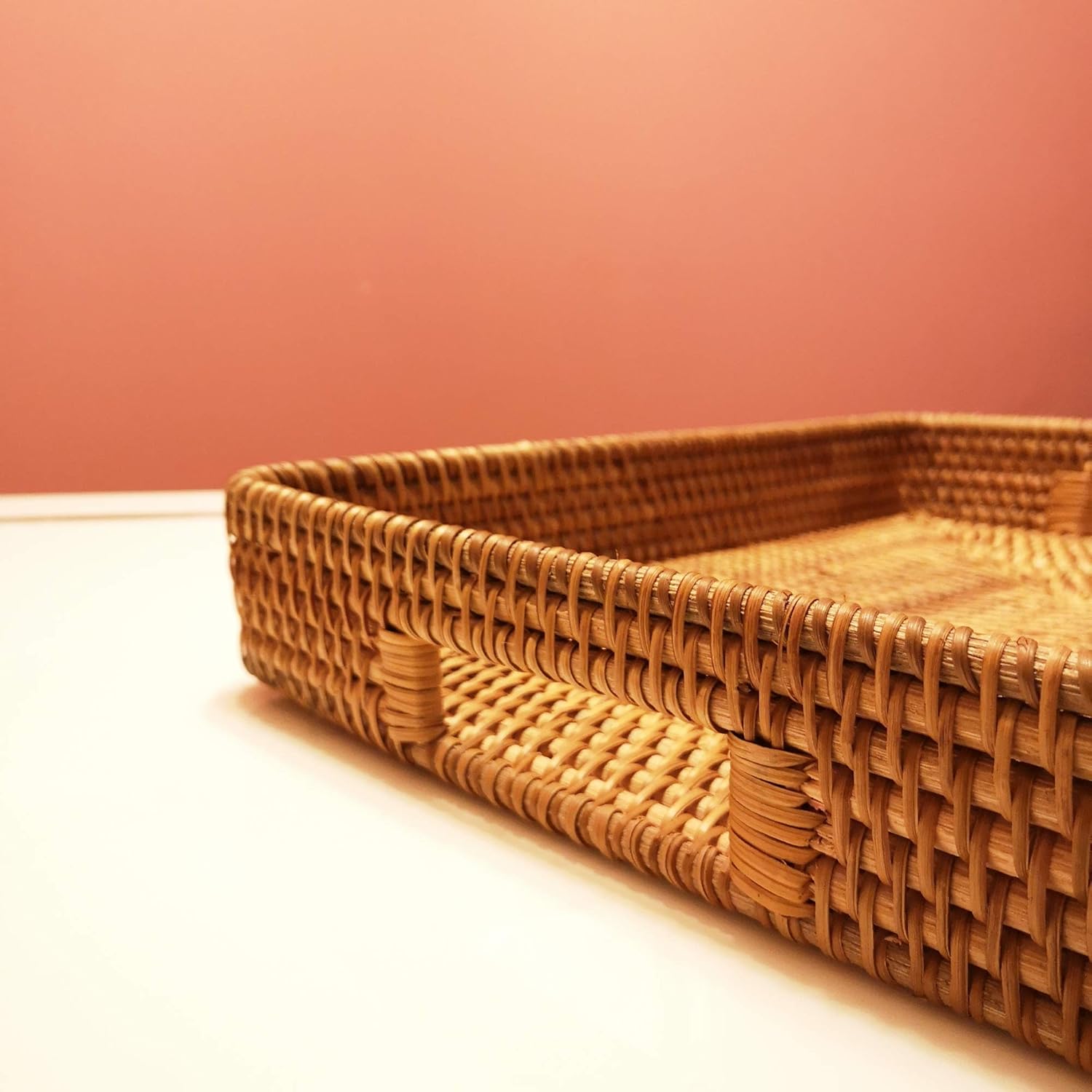 17 Inch Oversize Handmade Rect – Rattan Tray Handle Bewertung und Preis