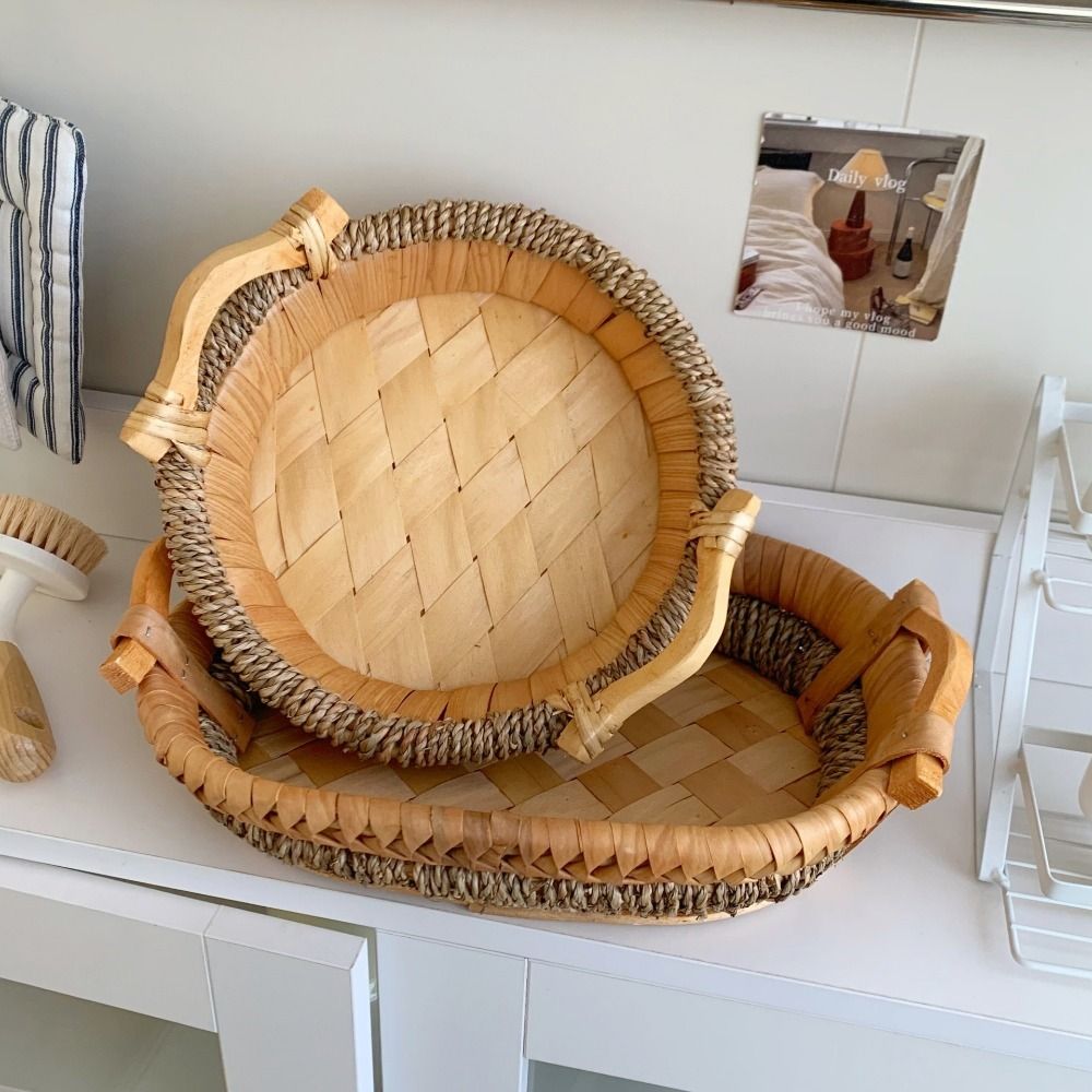 Vintage Handmade Handwoven Sto – Rattan Tray Handle Bewertung und Preis