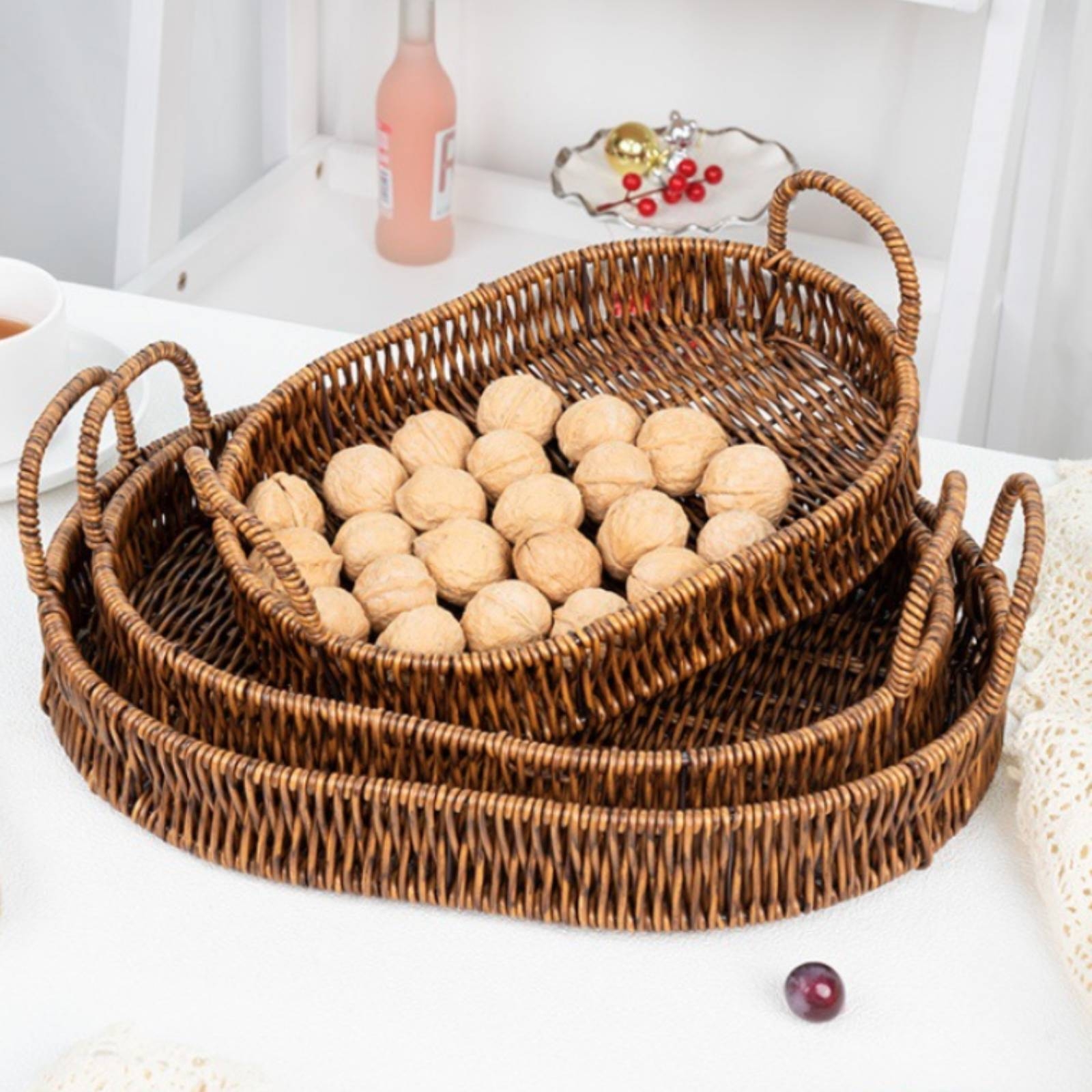 Woven Serving Tray Loop Handle – Rattan Tray Handle Bewertung und Preis