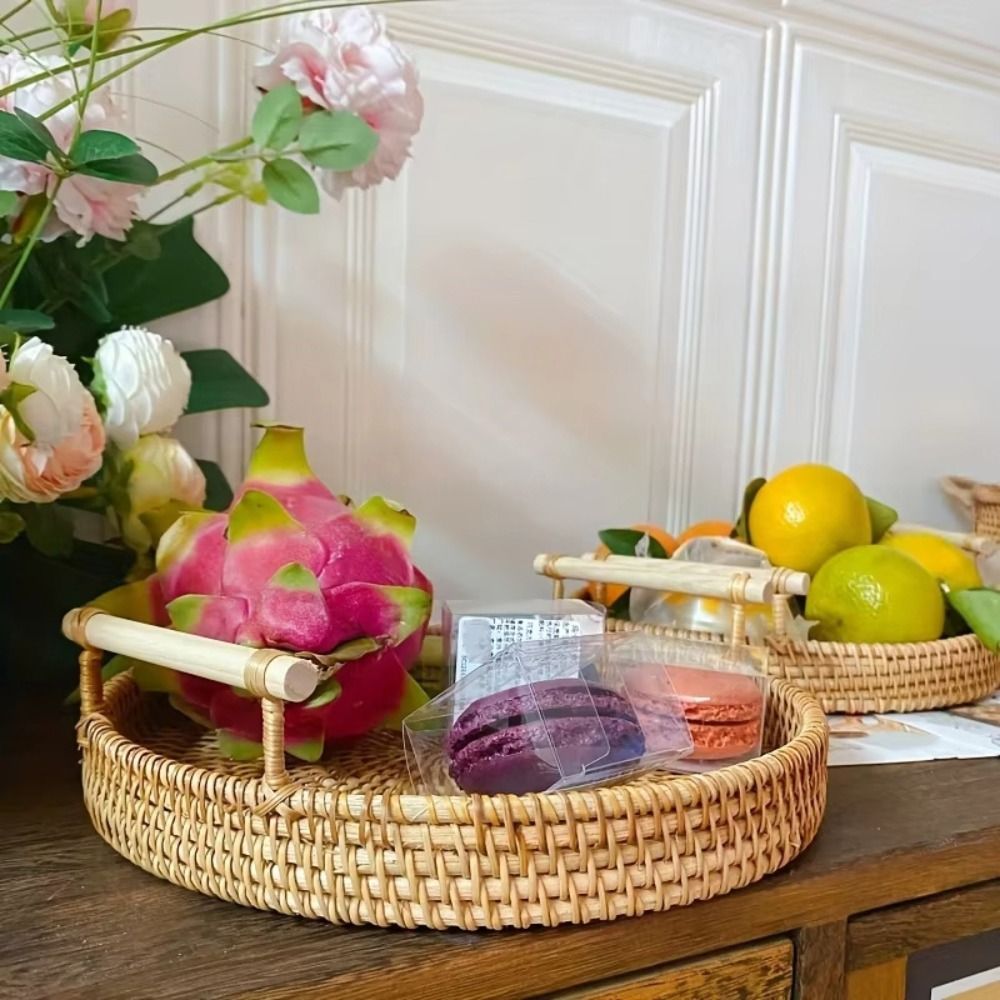 Handwoven Handmade Rattan Tray – Rattan Tray Handle Bewertung und Preis