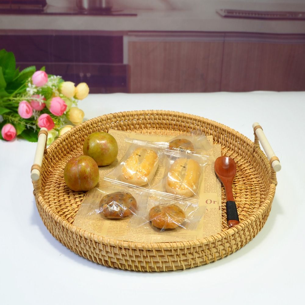 Handwoven Handmade Rattan Tray – Rattan Tray Handle Bewertung und Preis