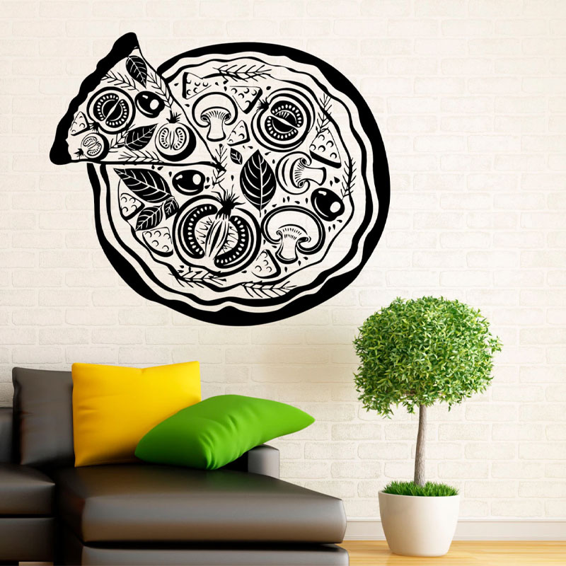 Pizza Wall Vinyl Decal Pizzeri – Interior Design With Wallpaper Bewertung und Preis