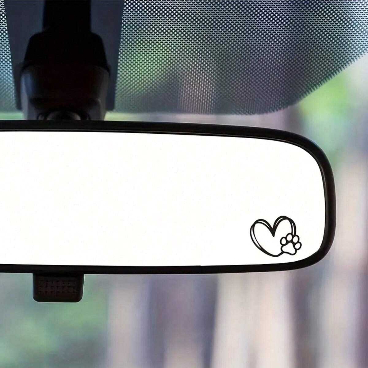 2pcs Heart Paw Print Rearview  – Interior Design Journal Bewertung und Preis