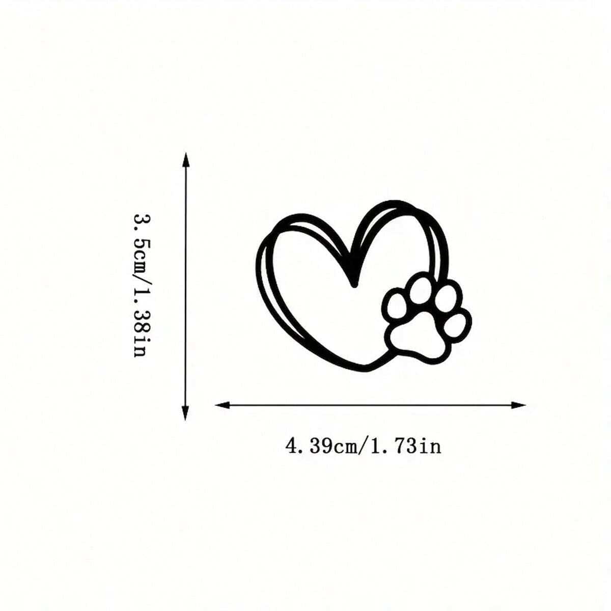 2pcs Heart Paw Print Rearview  – Interior Design Journal Bewertung und Preis
