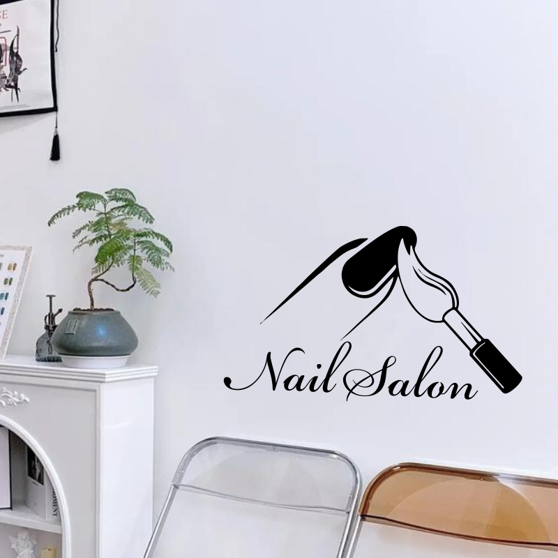 Nail Salon Shop Wall Decal Man – Interior Design With Wallpaper Bewertung und Preis