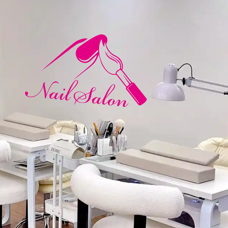 Nail Salon Shop Wall Decal Man – Interior Design With Wallpaper Bewertung und Preis