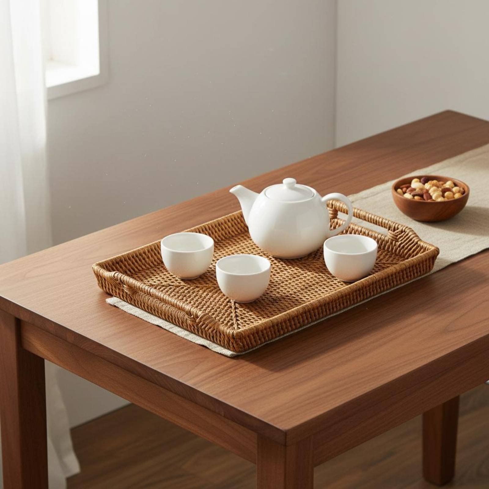 Woven Rattan Tray with Handles – Rattan Tray Handle Bewertung und Preis