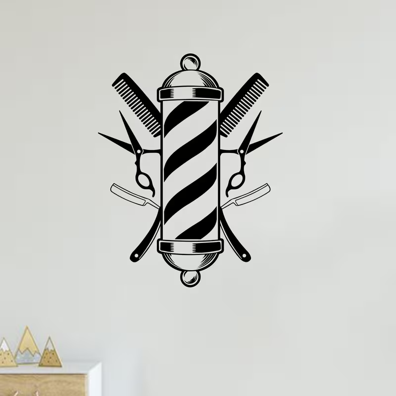 Barber Shop Wall Sticker Vinyl – Interior Design With Wallpaper Bewertung und Preis